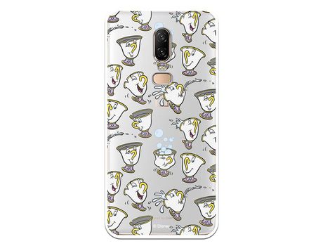 Funda Oficial Disney Chip Potts Siluetas Transparente para OnePlus 6
