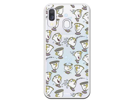 Funda Oficial Disney Chip Potts Siluetas Transparente para Samsung Galaxy A40