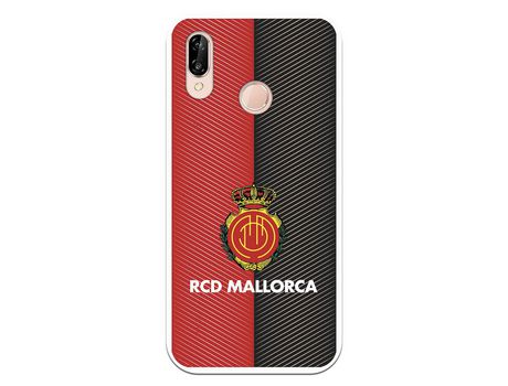 Funda para Huawei P20 Lite del Mallorca RCD Mallorca Diagonales Transparente - Licencia Oficial RCD Mallorca