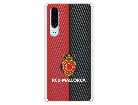 Funda para Huawei P30 del Mallorca RCD Mallorca Diagonales Transparente - Licencia Oficial RCD Mallorca