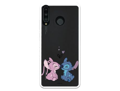 Funda para Huawei P30 Lite Oficial de Disney Angel & Stitch Beso - Lilo & Stitch
