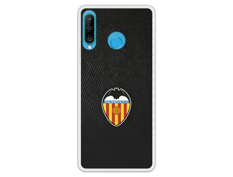 Funda para Huawei P30 Lite del Valencia Franjas Negras - Licencia Oficial Valencia CF