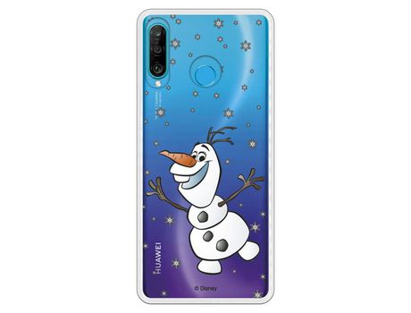 Funda para Huawei P30 Lite Oficial de Disney Olaf Transparente - Frozen