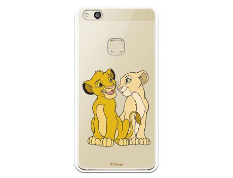 Funda Oficial Disney Simba y Nala transparente para Huawei P10 Lite - El Rey León