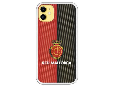 Funda para iPhone 11 del Mallorca RCD Mallorca Diagonales Transparente - Licencia Oficial RCD Mallorca