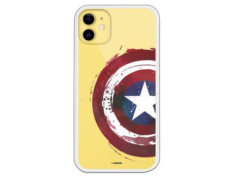 Funda para iPhone 11 Oficial de Marvel Capitan America Escudo Transparente - Marvel