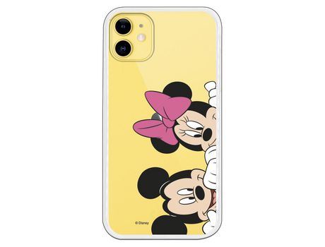 Funda para iPhone 11 Oficial de Disney Mickey y Minnie Asomados - Clásicos Disney