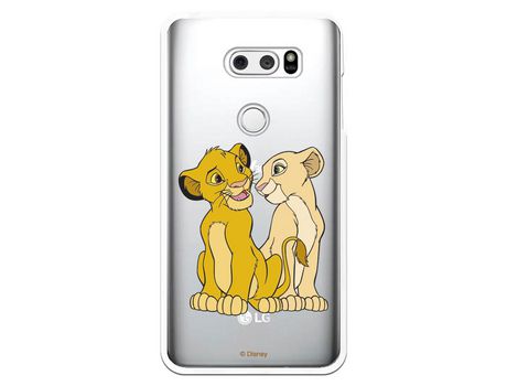 Funda Oficial Disney Simba y Nala transparente para LG V30 - El Rey León