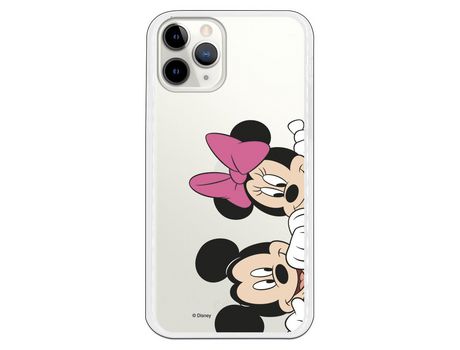 Funda para iPhone 11 Pro Oficial de Disney Mickey y Minnie Asomados - Clásicos Disney