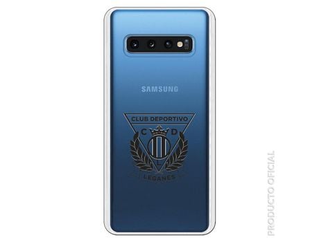Funda Oficial Leganés transparente escudo negro para Samsung Galaxy S10