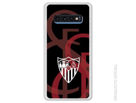 Funda Oficial Sevilha escudo Blanco fondo escudo para Samsung Galaxy S10 Plus