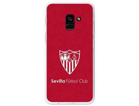 Funda Oficial Sevilha Monocromático fondo Rojo para Samsung Galaxy A8 2018
