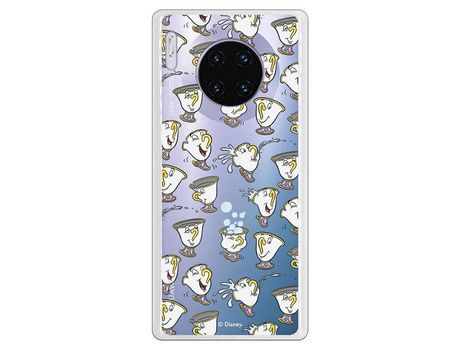 Funda para Huawei Mate 30 Pro Oficial da Disney Chip Potts Siluetas La Bella y la Bestia