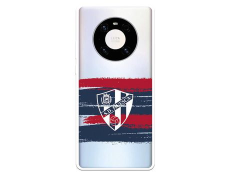 Funda para Huawei Mate 40 Pro del Huesca Rayas Transparente - Licencia Oficial SD Huesca