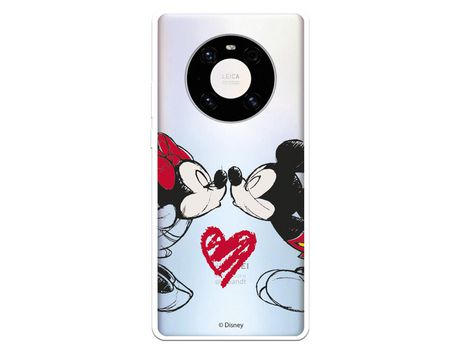 Funda para Huawei Mate 40 Pro Oficial de Disney Mickey y Minnie Beso - Clásicos Disney