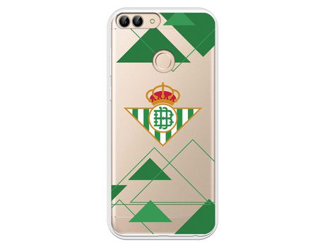Funda para Huawei P Smart del Betis Escudo Fondo transparente - Licencia Oficial