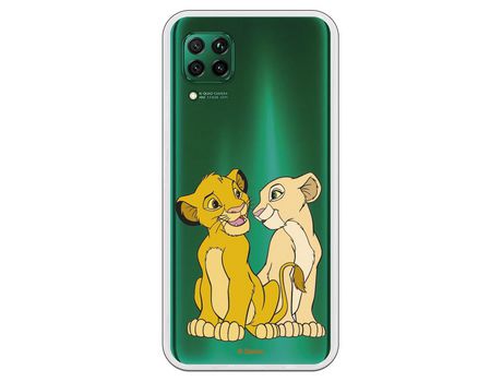 Funda para Huawei P40 Lite Oficial de Disney Simba y Nala Silueta - El Rey León