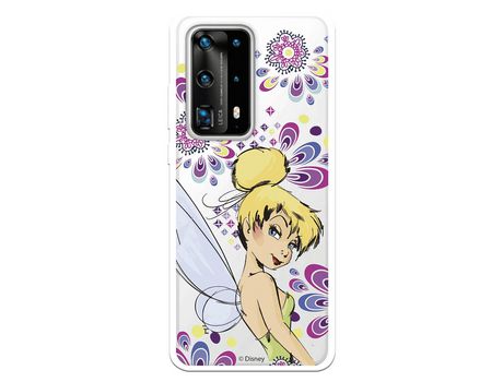 Funda para Huawei P40 Pro Plus Oficial de Disney Campanilla Flores - Peter Pan