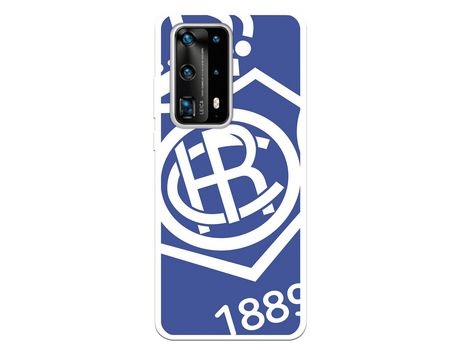Funda para Huawei P40 Pro Plus del Recre Escudo Fondo azul - Licencia Oficial Real Club Recreativo de Huelva