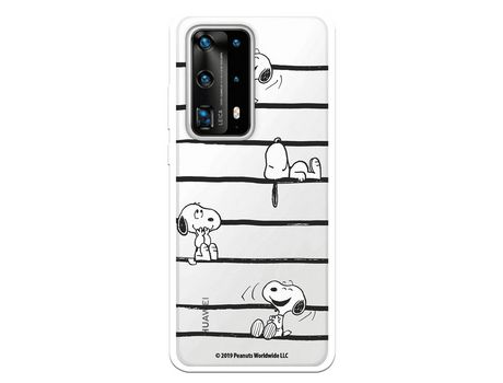 Funda para Huawei P40 Pro Plus Oficial de Peanuts Snoopy rayas - Snoopy