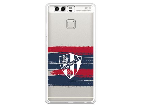 Funda para Huawei P9 del Huesca Rayas Transparente - Licencia Oficial SD Huesca
