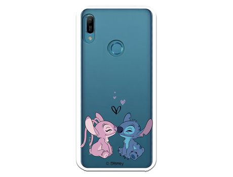 Funda para Huawei Y6 2019 Oficial de Disney Angel & Stitch Beso - Lilo & Stitch