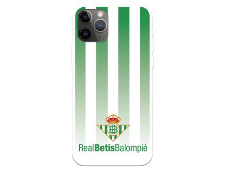 Funda para iPhone 11 Pro del Betis Fondo Rayas Verdiblancas - Licencia Oficial
