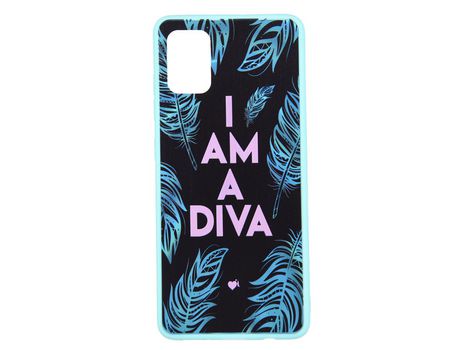 Funda I'm a diva borde azul para Samsung Galaxy A51 - Oficial de La Vecina Rubia