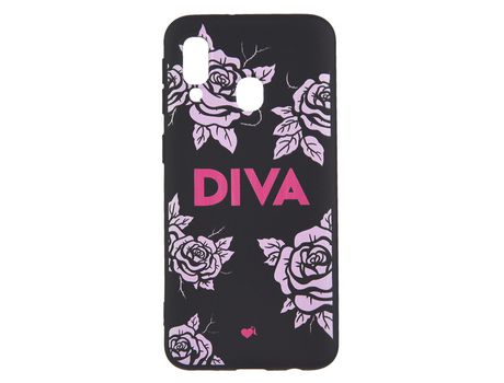 Funda Diva Silicona Negra para Samsung Galaxy A40 - Oficial de La Vecina Rubia