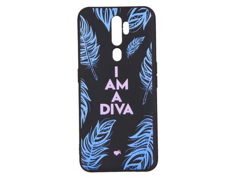 Funda I'm a Diva silicona negra para Oppo A5 2020 - Oficial de La Vecina Rubia