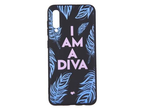 Funda I'm a Diva silicona negra para Samsung Galaxy A50 - Oficial de La Vecina Rubia