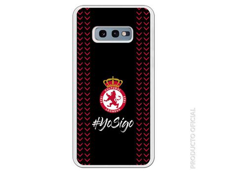 Funda Oficial Cultural y Deportiva Leonesa Escudo fondo negro yo sigo para Samsung Galaxy S10e