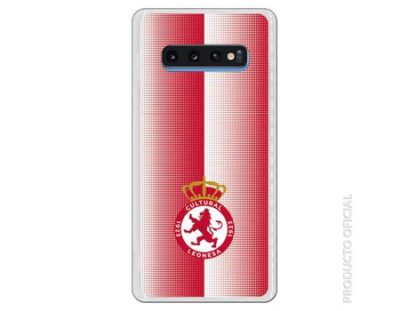 Funda Oficial Cultural y Deportiva Leonesa Escudo Trama bicolor para Samsung Galaxy S10 Plus