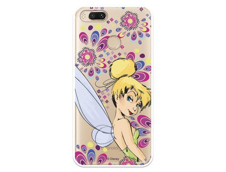 Funda Oficial Disney Campanilla Flores Transparente para Xiaomi Mi A1 - Peter Pan