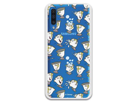 Funda Oficial Disney Chip Potts Siluetas Transparente para Samsung Galaxy A50
