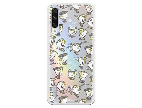 Funda para Xiaomi Mi A3 Oficial Chip Potts Siluetas Transparentes La Bella y la Bestia