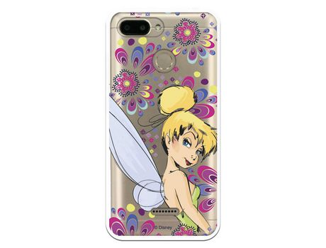 Funda Oficial Disney Campanilla Flores Transparente para Xiaomi Redmi 6 - Peter Pan