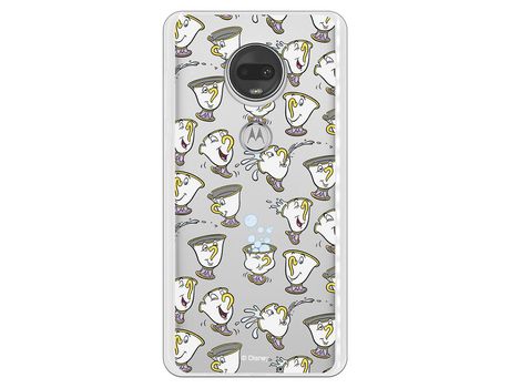 Funda Oficial Disney Chip Potts Siluetas Transparente para Motorola Moto G7