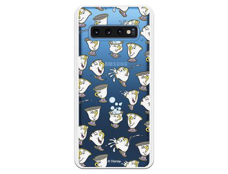Funda Oficial Disney Chip Potts Siluetas Transparente para Samsung Galaxy S10
