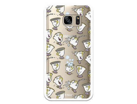Funda Oficial Disney Chip Potts Siluetas Transparente para Samsung Galaxy S7
