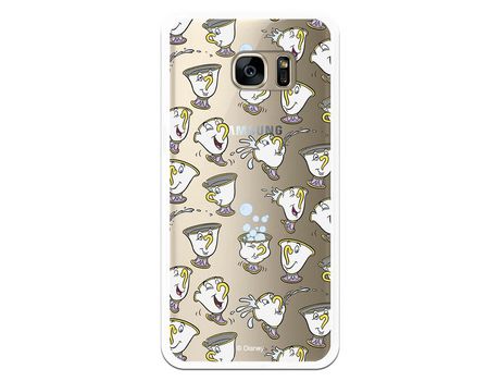 Funda Oficial Disney Chip Potts Siluetas Transparente para Samsung Galaxy S7 Edge