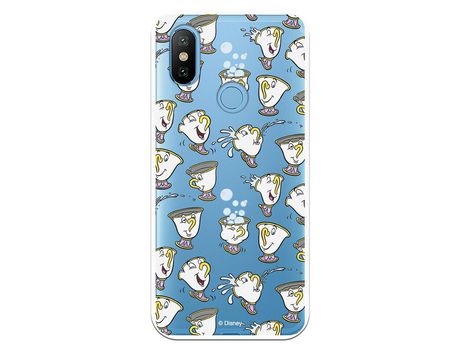 Funda Oficial Disney Chip Potts Siluetas Transparente para Xiaomi Mi A2