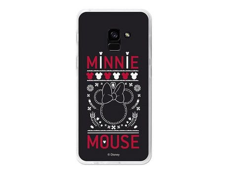 Funda Oficial Disney Minnie, Negro Bordado Samsung Galaxy A5 2018