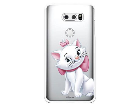 Funda Oficial Disney Marie Silueta transparente para LG V30 - Los Aristogatos