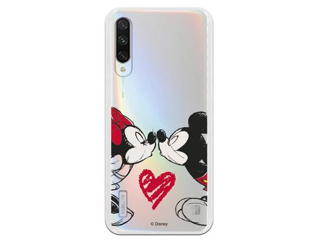 Funda Oficial Disney Mickey y Minnie beso para Xiaomi Mi A3 - Mickey y Minnie