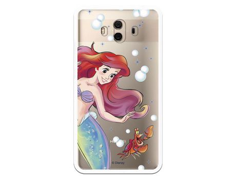 Funda Oficial Disney Sirenita y Sebastian Transparente para Huawei Mate 10 - La Sirenita