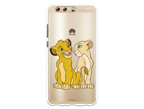 Funda Oficial Disney Simba y Nala transparente para Huawei P10 Plus - El Rey León