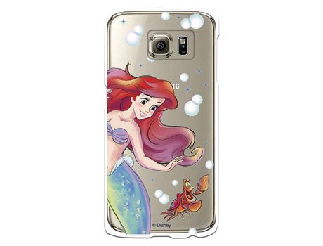 Funda Oficial Disney Sirenita y Sebastian Transparente para Samsung Galaxy S6 - La Sirenita