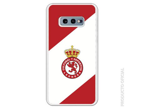 Funda Oficial Cultural y Deportiva Leonesa Escudo fondo bicolor para Samsung Galaxy S10e