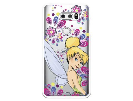 Funda Oficial Disney Campanilla Flores Transparente para LG V30 - Peter Pan
